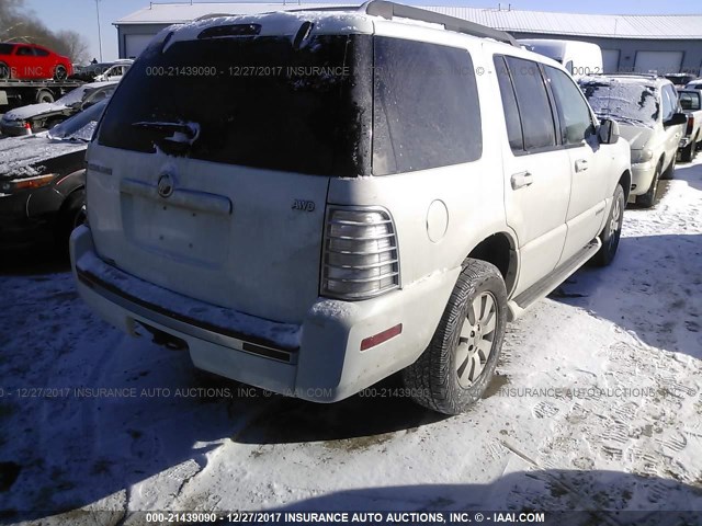 4M2EU47E17UJ04951 - 2007 MERCURY MOUNTAINEER LUXURY WHITE photo 4