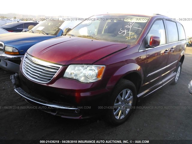 2A4RR5DGXBR698041 - 2011 CHRYSLER TOWN & COUNTRY TOURING RED photo 2