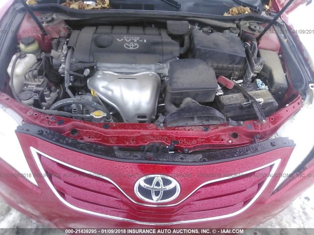 4T1BF3EK8AU024278 - 2010 TOYOTA CAMRY SE/LE/XLE 红色 照片 10