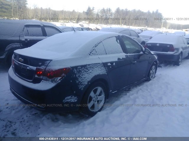 1G1PC5SB2E7146103 - 2014 CHEVROLET CRUZE LT BLUE photo 4