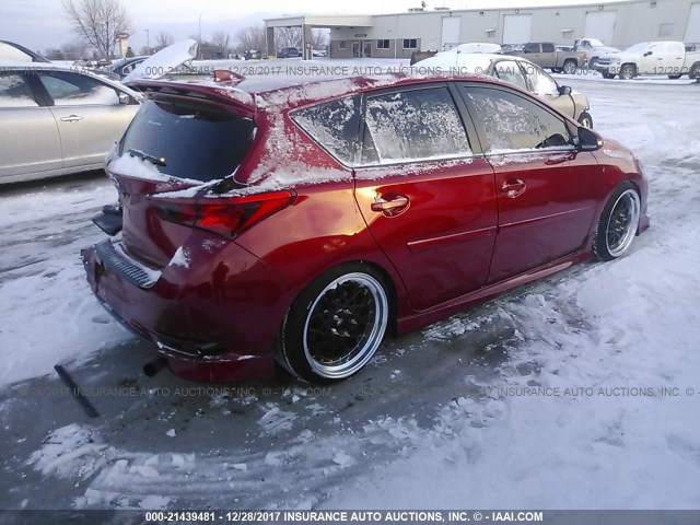 JTNKARJE2GJ512296 - 2016 TOYOTA SCION IM RED photo 4