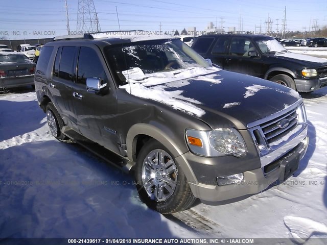 1FMEU74E86UA17375 - 2006 FORD EXPLORER EDDIE BAUER GRAY photo 1