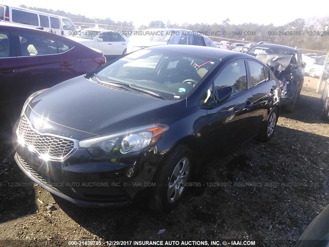 KNAFK4A65F5431425 - 2015 KIA FORTE LX BLACK photo 2