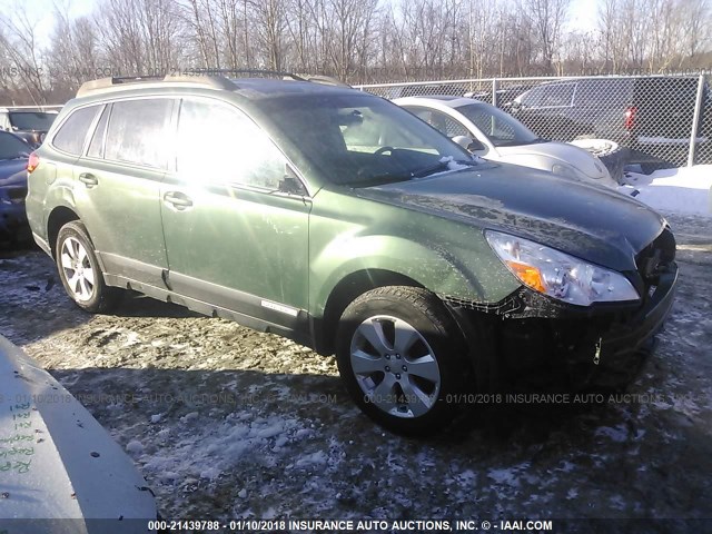 4S4BRBHC2A3371584 - 2010 SUBARU OUTBACK 2.5I PREMIUM GREEN photo 1