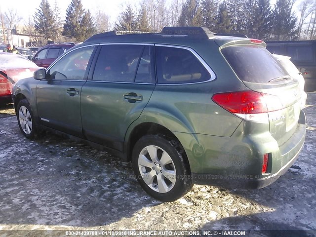 4S4BRBHC2A3371584 - 2010 SUBARU OUTBACK 2.5I PREMIUM GREEN photo 3