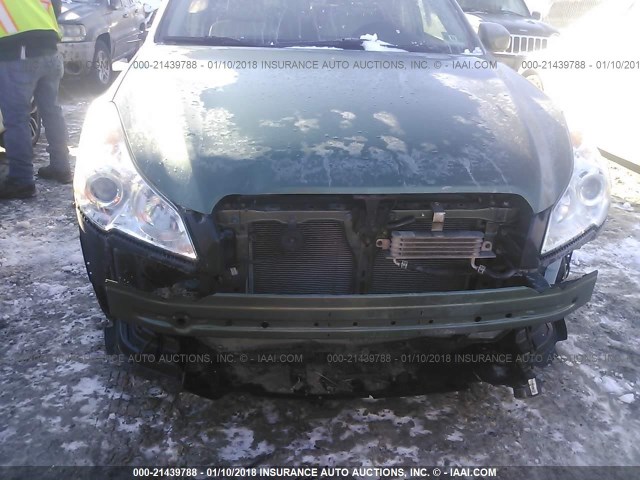 4S4BRBHC2A3371584 - 2010 SUBARU OUTBACK 2.5I PREMIUM GREEN photo 6