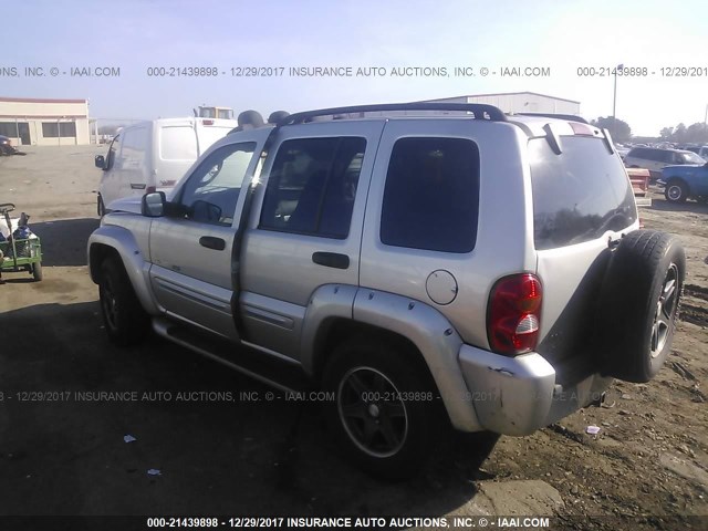 1J4GL38K72W350264 - 2002 JEEP LIBERTY RENEGADE SILVER photo 3