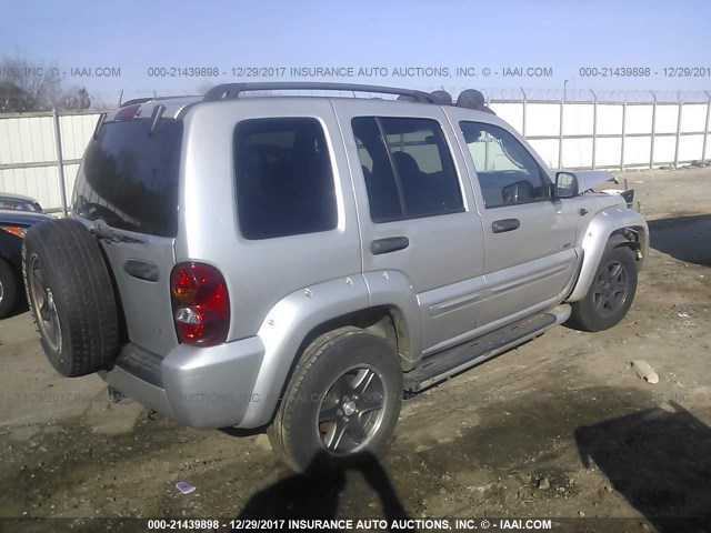1J4GL38K72W350264 - 2002 JEEP LIBERTY RENEGADE SILVER photo 4