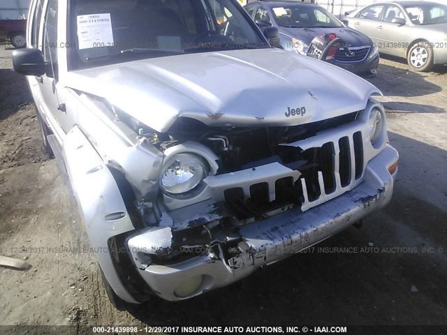 1J4GL38K72W350264 - 2002 JEEP LIBERTY RENEGADE SILVER photo 6