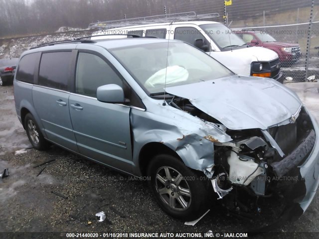 2A8HR54P08R823096 - 2008 CHRYSLER TOWN & COUNTRY TOURING Light Blue photo 1