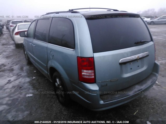 2A8HR54P08R823096 - 2008 CHRYSLER TOWN & COUNTRY TOURING Light Blue photo 3