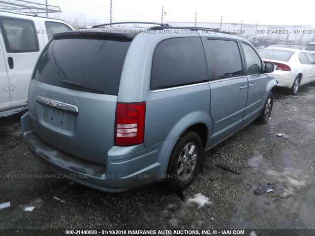 2A8HR54P08R823096 - 2008 CHRYSLER TOWN & COUNTRY TOURING Light Blue photo 4