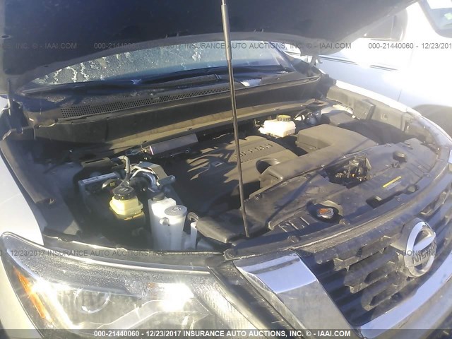 5N1DR2MM4HC621330 - 2017 NISSAN PATHFINDER S/SV/SL/PLATINUM 银色 照片 10
