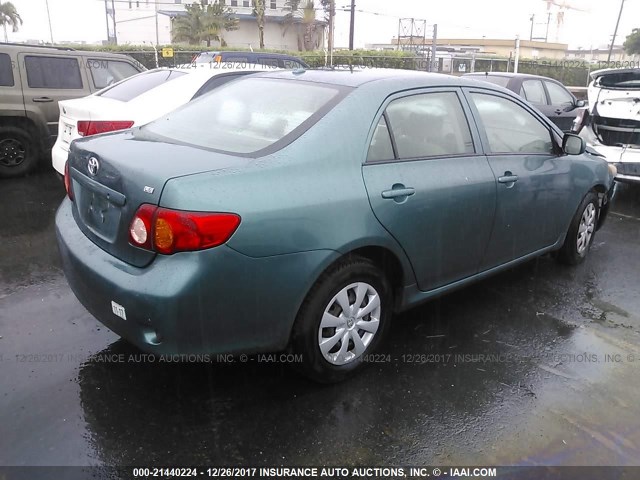 1NXBU40E49Z077326 - 2009 TOYOTA COROLLA S/LE/XLE GREEN photo 4