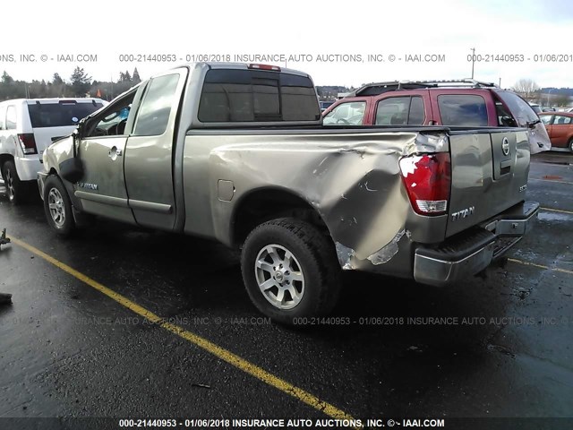 1N6AA06B76N529965 - 2006 NISSAN TITAN XE/SE/LE GRAY photo 3