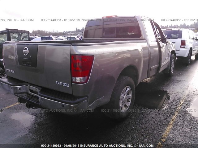 1N6AA06B76N529965 - 2006 NISSAN TITAN XE/SE/LE GRAY photo 4