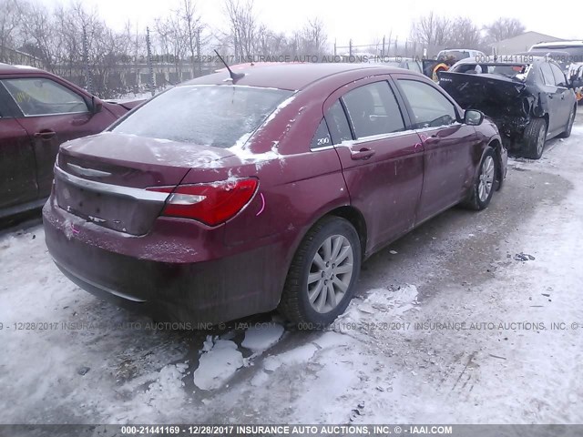 1C3CCBBB3CN181430 - 2012 CHRYSLER 200 TOURING RED photo 4