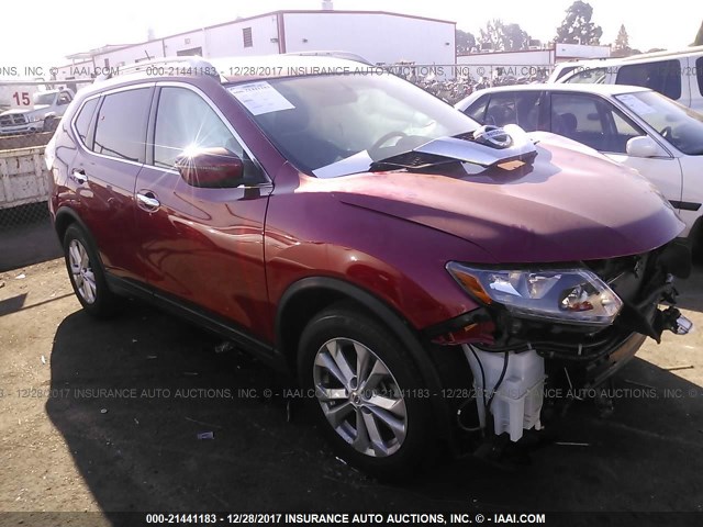 5N1AT2MN2GC839021 - 2016 NISSAN ROGUE S/SL/SV RED photo 1