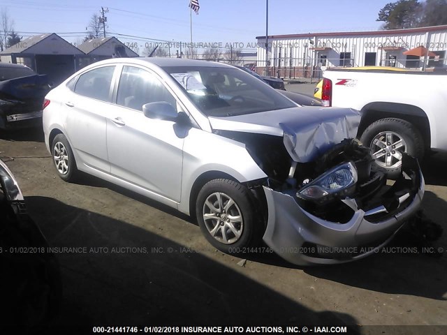 KMHCT4AE2DU403607 - 2013 HYUNDAI ACCENT GLS/GS SILVER photo 1