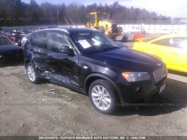 5UXWX9C53E0D22223 - 2014 BMW X3 XDRIVE28I BLACK photo 1