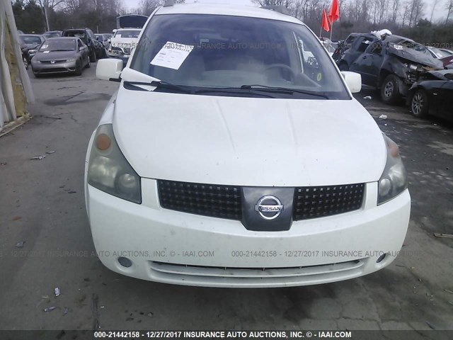 5N1BV28U15N126872 - 2005 NISSAN QUEST S/SE/SL WHITE photo 6