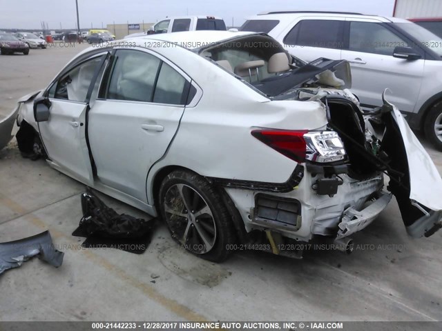 4S3BNAL65F3006559 - 2015 SUBARU LEGACY 2.5I LIMITED WHITE photo 3