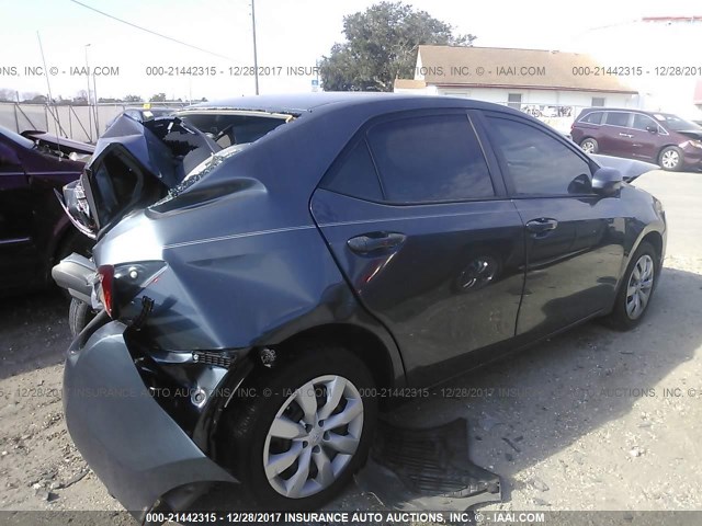 2T1BURHE4GC573162 - 2016 TOYOTA COROLLA L/LE/LE PLS/PRM/S/S PLS GRAY photo 4