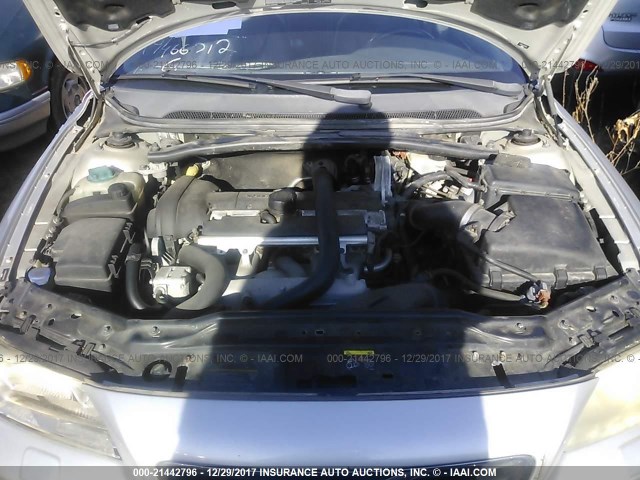 YV1RS592472640840 - 2007 VOLVO S60 2.5T SILVER photo 10