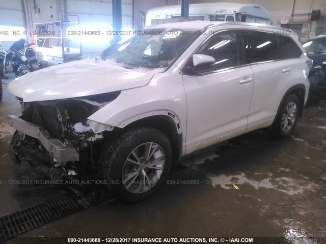 5TDJKRFH7FS085960 - 2015 TOYOTA HIGHLANDER XLE 白色 照片 2
