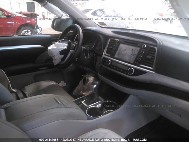 5TDJKRFH7FS085960 - 2015 TOYOTA HIGHLANDER XLE 白色 照片 5