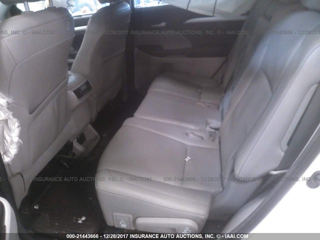 5TDJKRFH7FS085960 - 2015 TOYOTA HIGHLANDER XLE 白色 照片 8