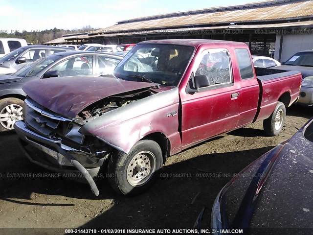 1FTCR14U0TPA40483 - 1996 FORD RANGER SUPER CAB RED photo 2