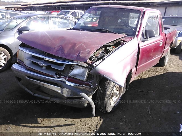 1FTCR14U0TPA40483 - 1996 FORD RANGER SUPER CAB RED photo 6