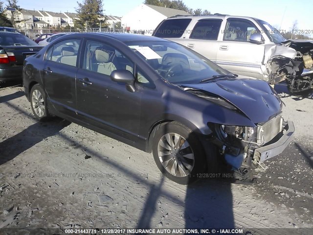 1HGFA16829L021603 - 2009 HONDA CIVIC EX BROWN photo 1