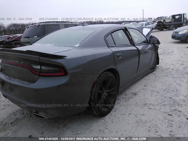 2C3CDXHG8HH537027 - 2017 DODGE CHARGER SXT GRAY photo 4