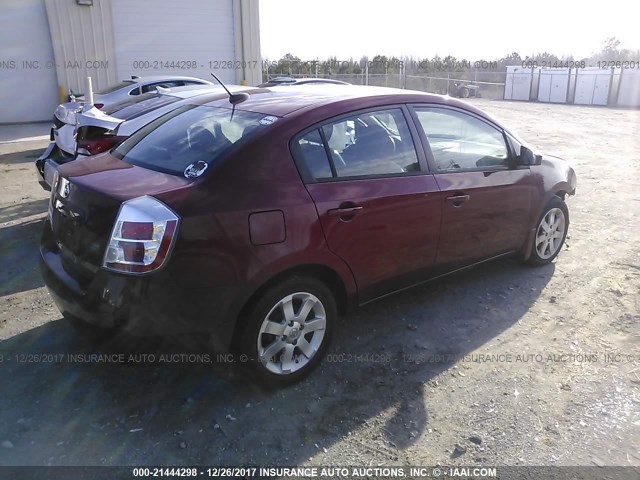 3N1AB61E98L613618 - 2008 NISSAN SENTRA 2.0/2.0S/2.0SL MAROON photo 4