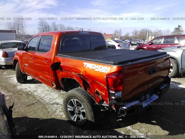 3TMCZ5AN6HM083369 - 2017 TOYOTA TACOMA DBL CAB/SR/TRDSPT/OR/PRO ORANGE photo 3