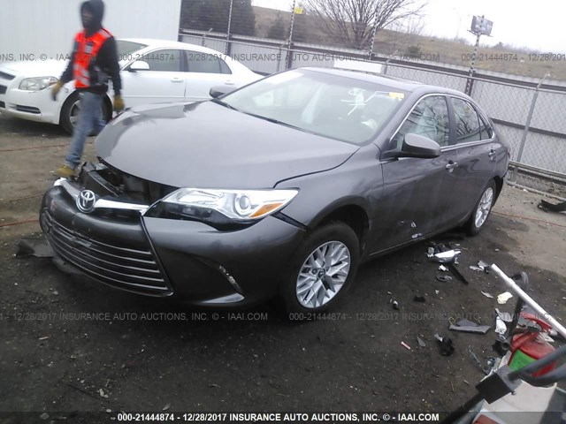 4T1BF1FK2HU328803 - 2017 TOYOTA CAMRY LE/XLE/SE/XSE GRAY photo 2