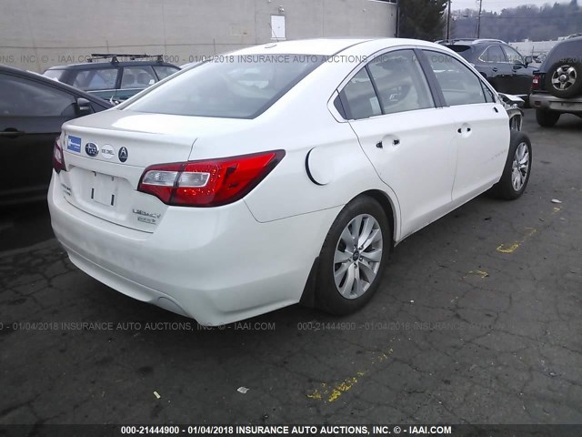 4S3BNAC62F3051765 - 2015 SUBARU LEGACY 2.5I PREMIUM WHITE photo 4