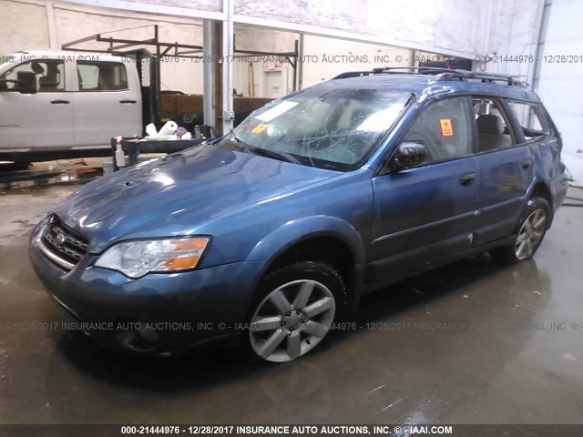 4S4BP61C577337387 - 2007 SUBARU LEGACY OUTBACK 2.5I BLUE photo 2