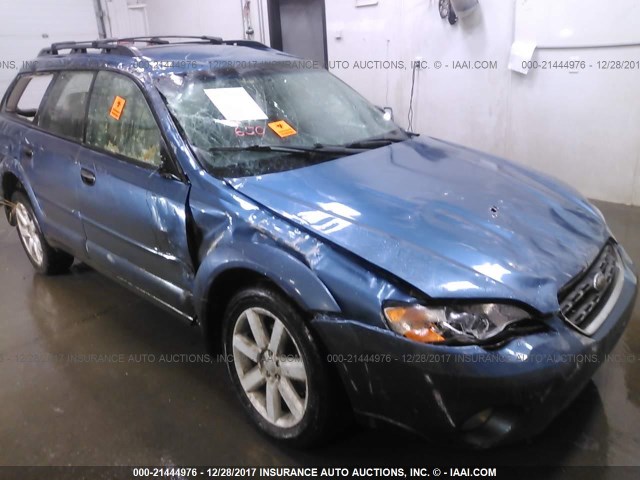 4S4BP61C577337387 - 2007 SUBARU LEGACY OUTBACK 2.5I BLUE photo 6