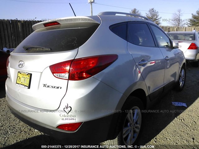 KM8JU3AC3DU759884 - 2013 HYUNDAI TUCSON GLS/LIMITED SILVER photo 4