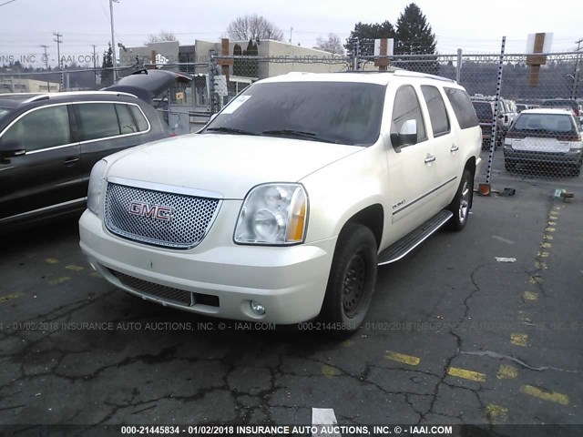 1GKUKMEF5AR153149 - 2010 GMC YUKON XL DENALI WHITE photo 2