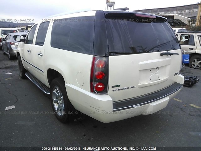 1GKUKMEF5AR153149 - 2010 GMC YUKON XL DENALI WHITE photo 3