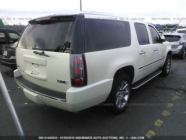 1GKUKMEF5AR153149 - 2010 GMC YUKON XL DENALI WHITE photo 4