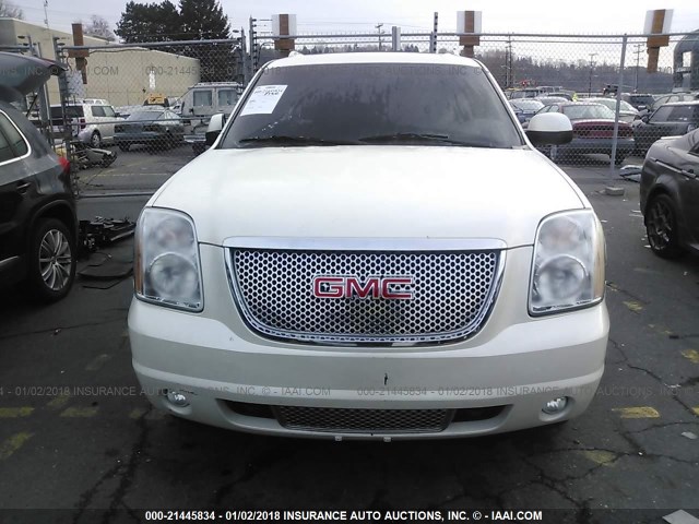 1GKUKMEF5AR153149 - 2010 GMC YUKON XL DENALI WHITE photo 6