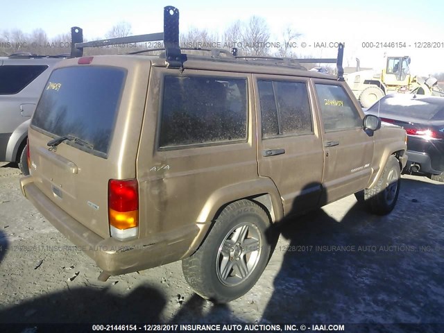 1J4FF58S5YL204681 - 2000 JEEP CHEROKEE CLASSIC GOLD photo 4