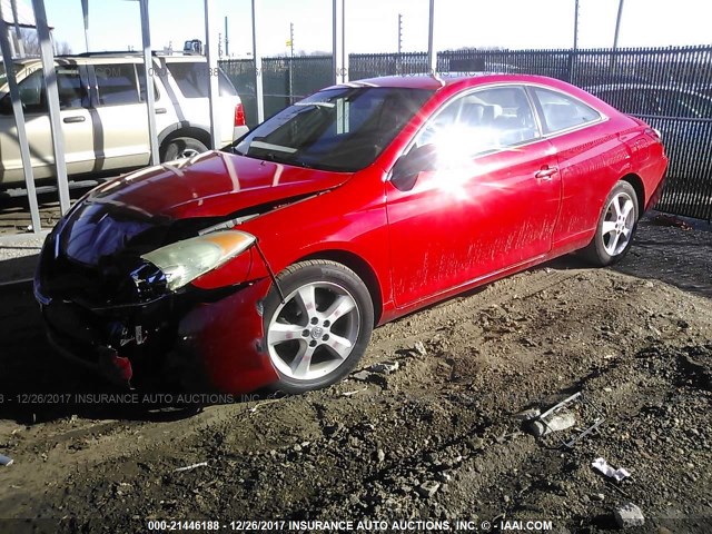 4T1CA38P14U020572 - 2004 TOYOTA CAMRY SOLARA SE/SLE RED photo 2