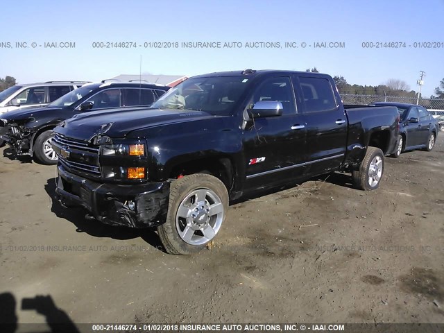 1GC1KVE81GF265480 - 2016 CHEVROLET SILVERADO K2500 HEAVY DUTY LT BLACK photo 2