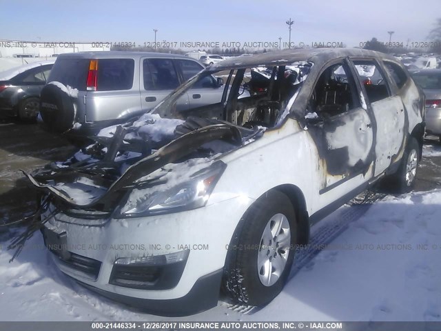 1GNKRFED5HJ343302 - 2017 CHEVROLET TRAVERSE LS WHITE photo 2